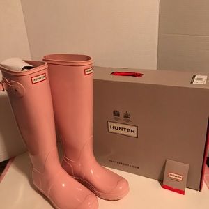 Hunter New Women’s Boots With Tags & Box Size 8 Pink
